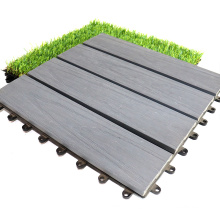 Eco-Friendly Interlocking Outdoor Garden Co-Extrusion Flooring Tiles WPC DIY Decking Tiles